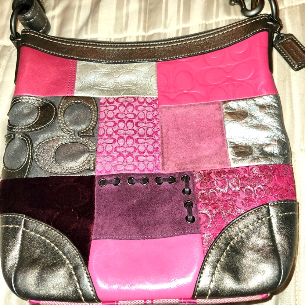 Coach Holiday Patchwork Shoulder Bag